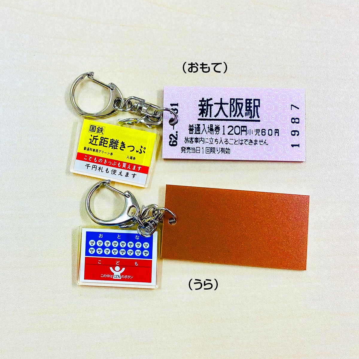 国鉄券売機パネルキーホルダー　新大阪 新大阪