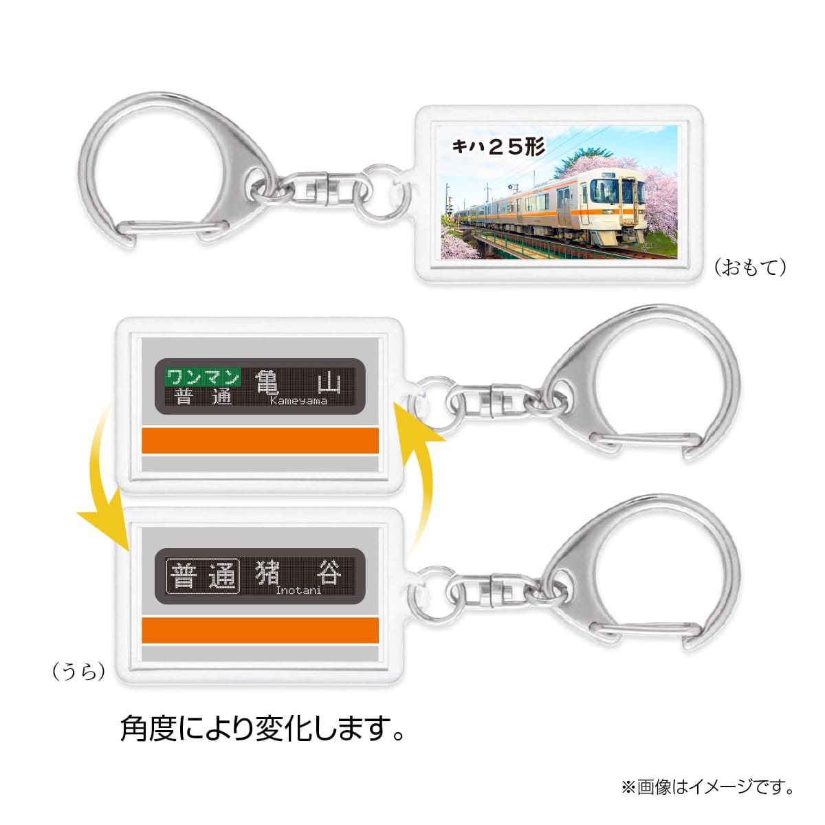 JR東海キハ２５形LED方向幕チェンジキーホルダー （キハ２５形）
