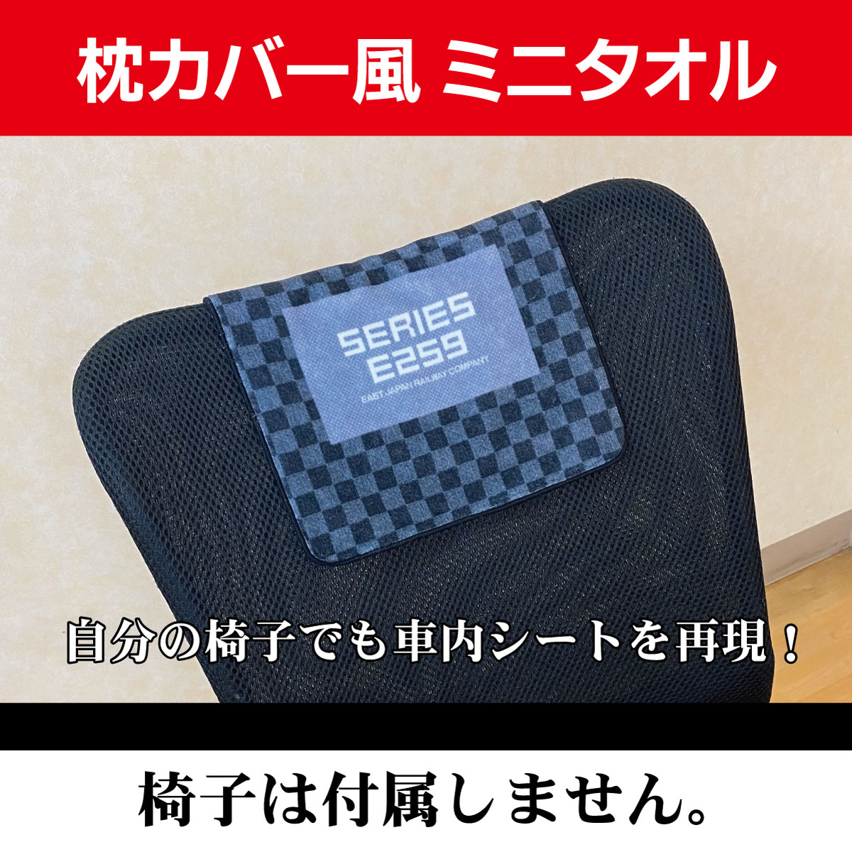 E259系新塗装 枕カバー風ミニタオル
