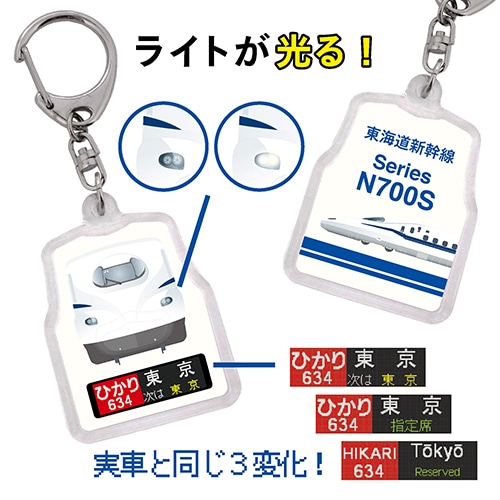 東海道新幹線N700S方向幕キーホルダーひかり634東京