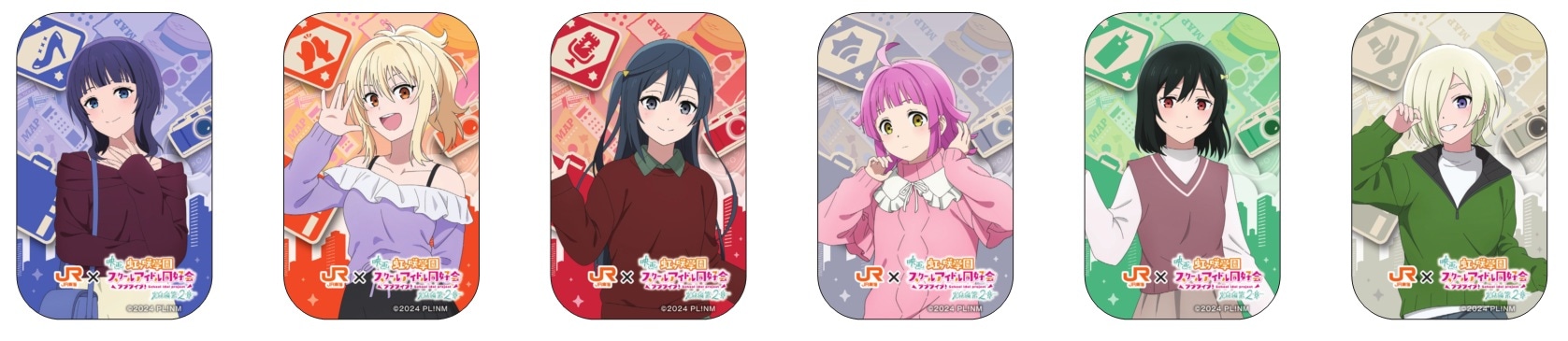 JR東海×ラブライブ!虹ヶ咲学園スクールアイドル同好会 スクエア缶バッジ(ノーマル全6種セット)