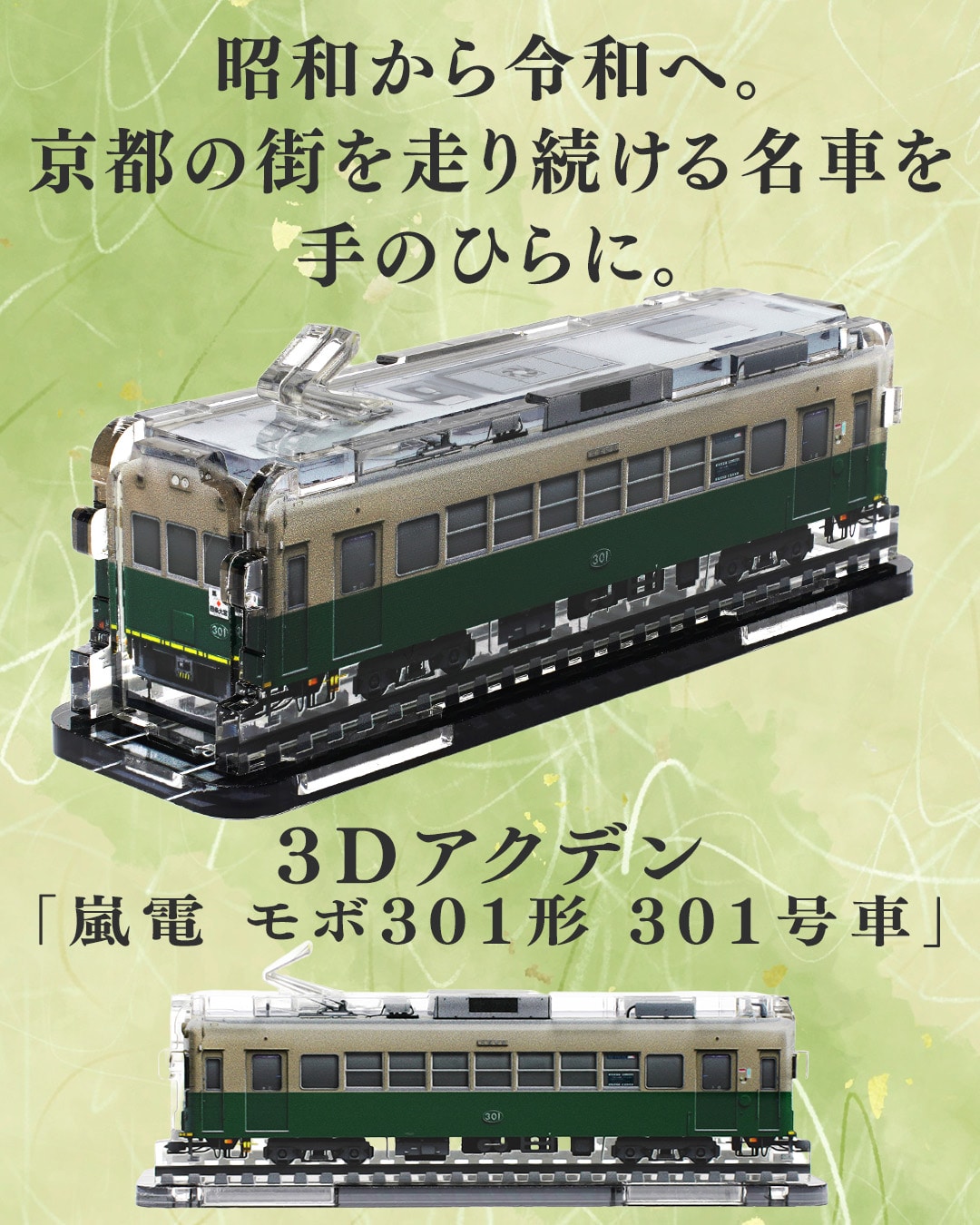 【3Dアクデン】嵐電モボ301形　301号車