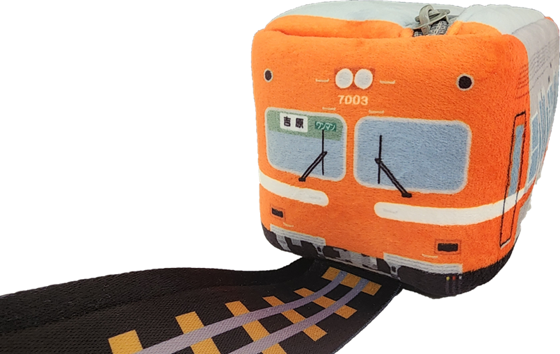 岳南電車オリジナル7000形ボディバッグ～ミニがくちゃんもつれてって～ 縦8cm×横8cm×長さ17.5cmベルト全長80cm(調整可能)