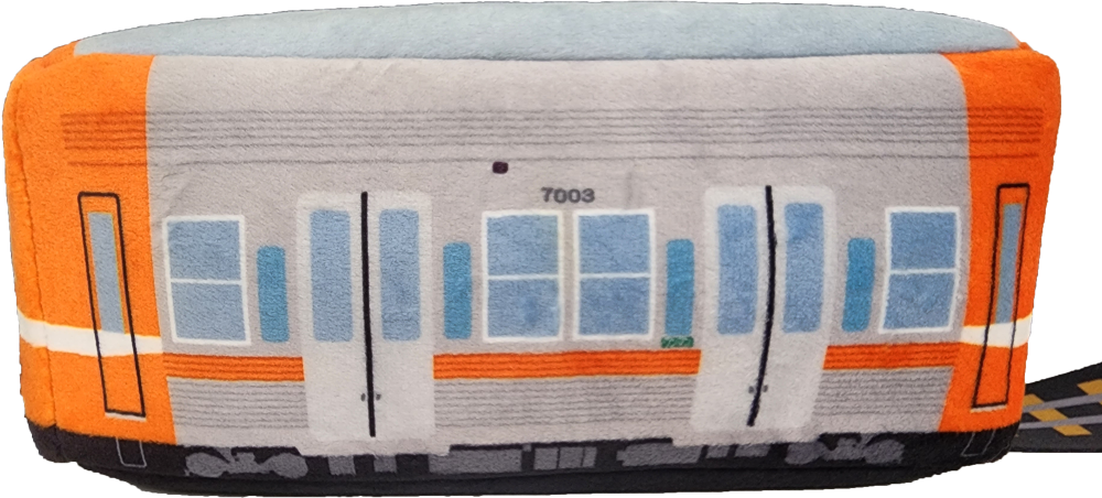 岳南電車オリジナル7000形ボディバッグ～ミニがくちゃんもつれてって～ 縦8cm×横8cm×長さ17.5cmベルト全長80cm(調整可能)