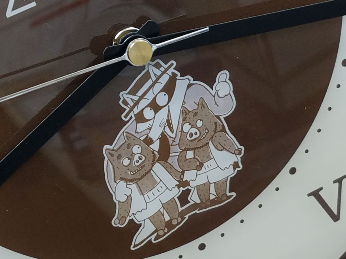 かいけつゾロリ  アクリルウォールクロック（壁掛け時計）セピア