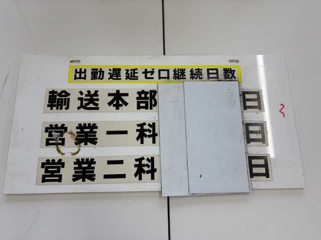 出勤遅延ゼロカウント板/JR線看板