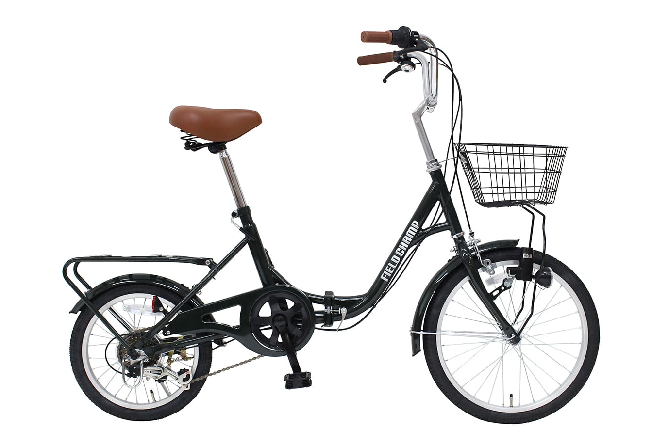 FIELD CHAMP 20×16インチ6段ギア付折畳自転車　MG-FCP2016GR