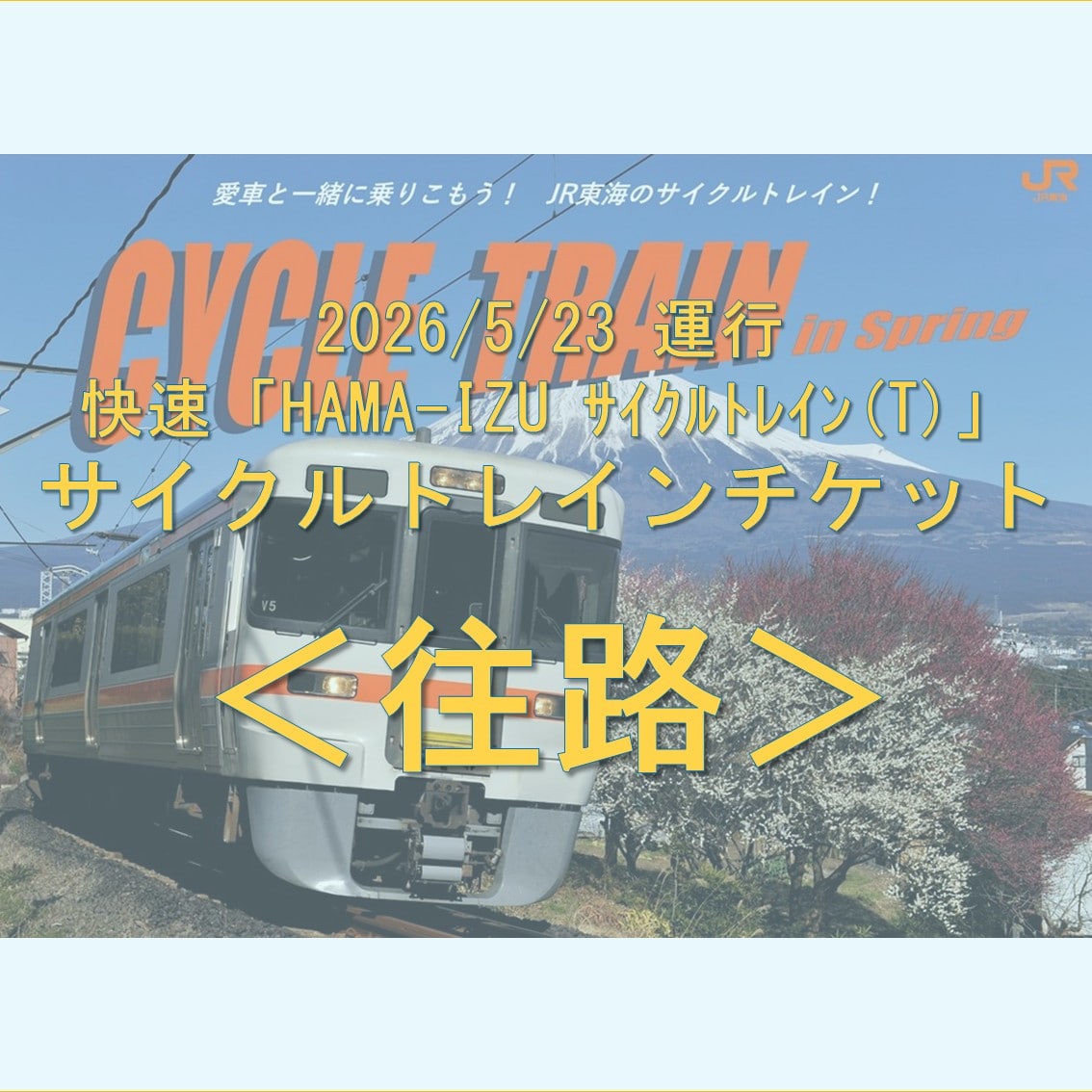 【HAMA-IZU】サイクルトレインチケット≪往路　浜松・用宗・静岡・富士⇒ 三島≫