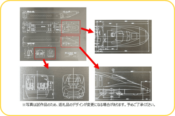 T4編成再生アルミ製車両形式図プレート(特別セット)